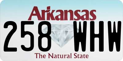 AR license plate 258WHW