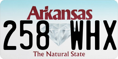 AR license plate 258WHX