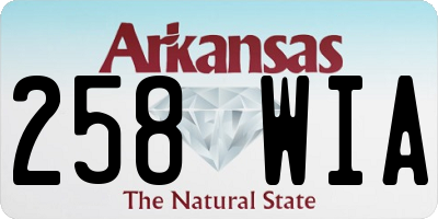 AR license plate 258WIA