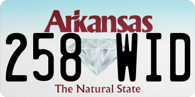 AR license plate 258WID