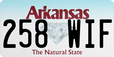 AR license plate 258WIF