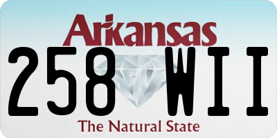 AR license plate 258WII
