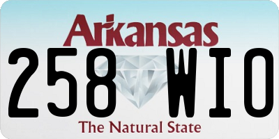 AR license plate 258WIO