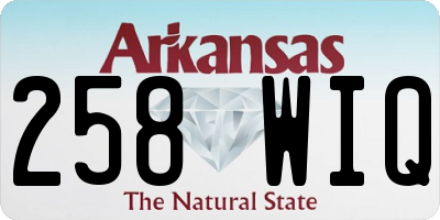 AR license plate 258WIQ