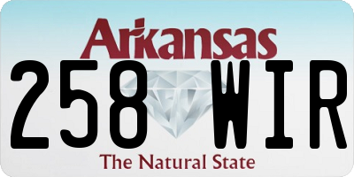 AR license plate 258WIR