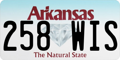 AR license plate 258WIS