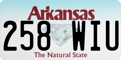 AR license plate 258WIU