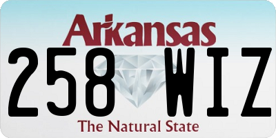 AR license plate 258WIZ