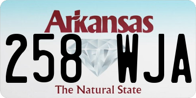 AR license plate 258WJA