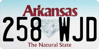 AR license plate 258WJD