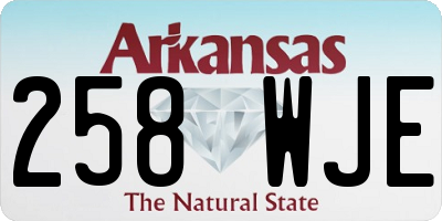 AR license plate 258WJE