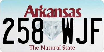 AR license plate 258WJF
