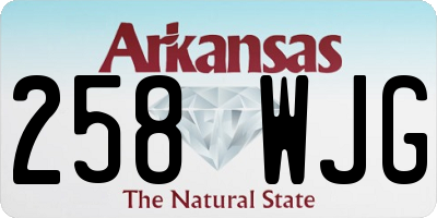 AR license plate 258WJG