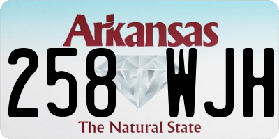 AR license plate 258WJH