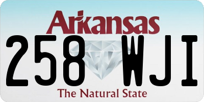 AR license plate 258WJI