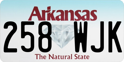 AR license plate 258WJK