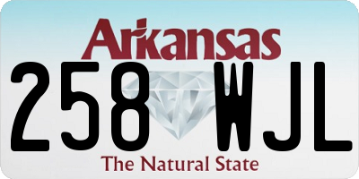 AR license plate 258WJL