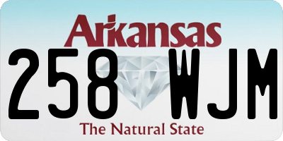AR license plate 258WJM