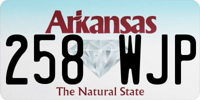 AR license plate 258WJP