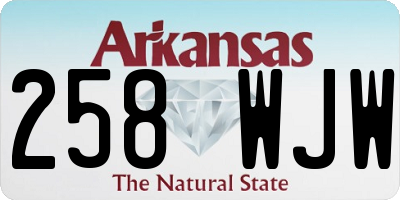 AR license plate 258WJW