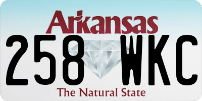 AR license plate 258WKC