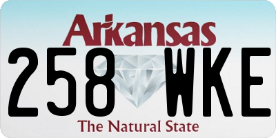 AR license plate 258WKE