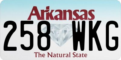 AR license plate 258WKG