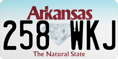 AR license plate 258WKJ