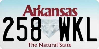 AR license plate 258WKL
