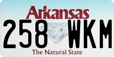 AR license plate 258WKM