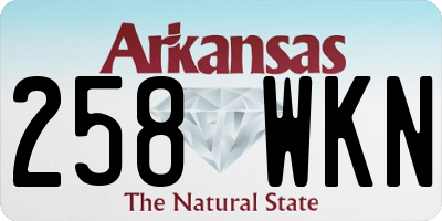 AR license plate 258WKN
