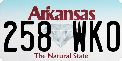 AR license plate 258WKO