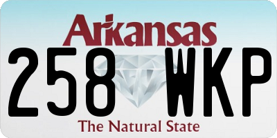 AR license plate 258WKP