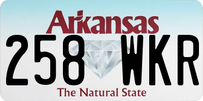 AR license plate 258WKR