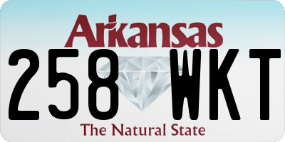 AR license plate 258WKT