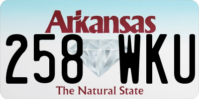 AR license plate 258WKU