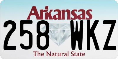 AR license plate 258WKZ