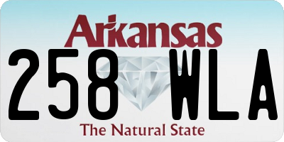 AR license plate 258WLA