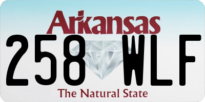 AR license plate 258WLF