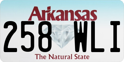 AR license plate 258WLI