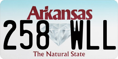 AR license plate 258WLL