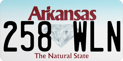 AR license plate 258WLN