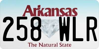 AR license plate 258WLR