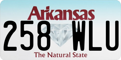 AR license plate 258WLU