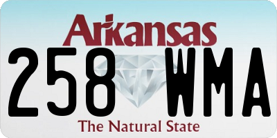 AR license plate 258WMA