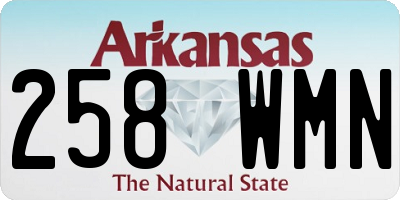 AR license plate 258WMN