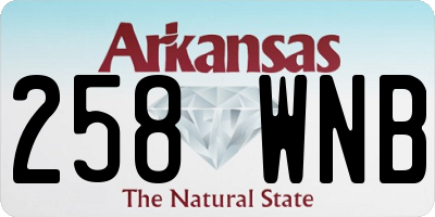 AR license plate 258WNB