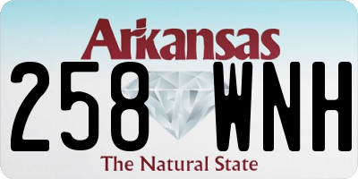 AR license plate 258WNH