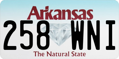 AR license plate 258WNI