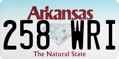 AR license plate 258WRI